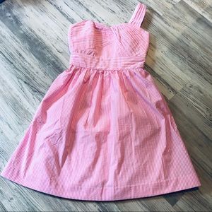 NWT Lilly Pulitzer One Shoulder Seersucker Dress